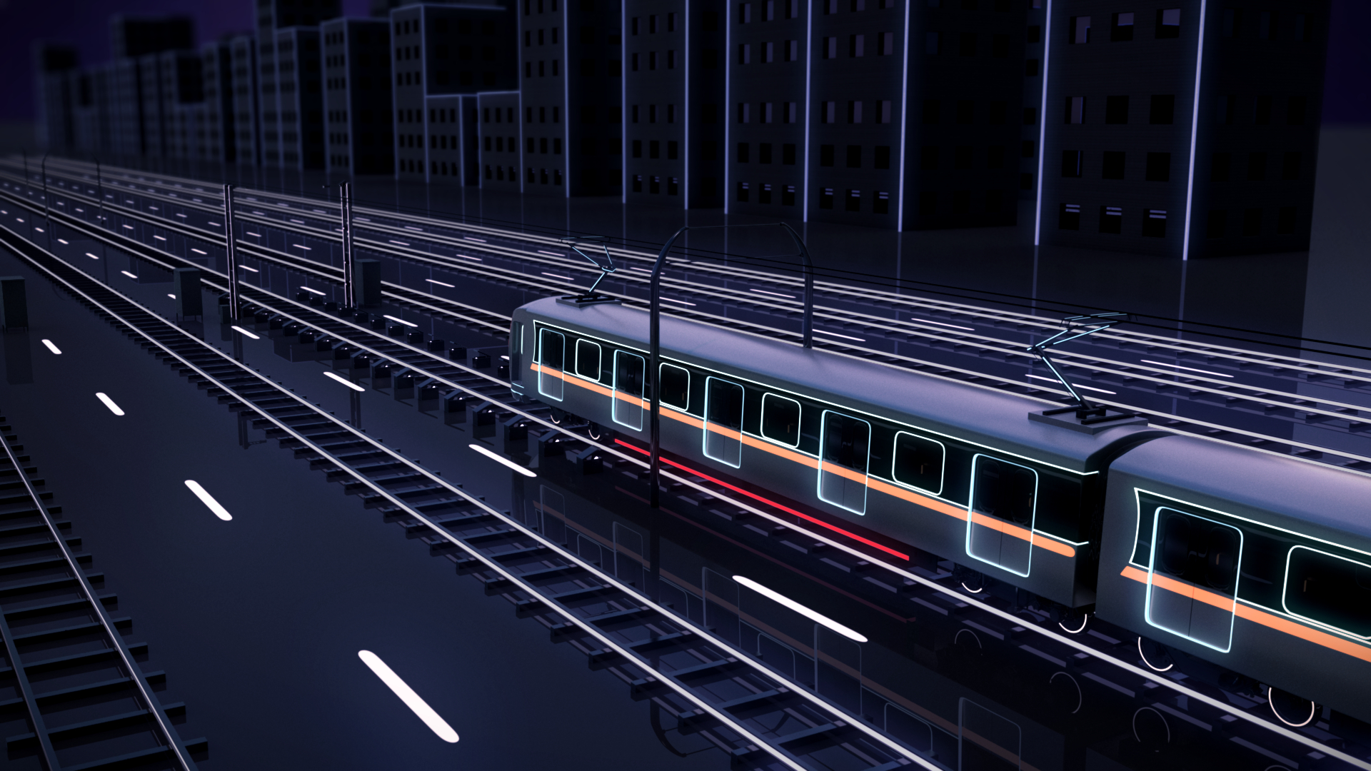未来城市轨道高速穿行